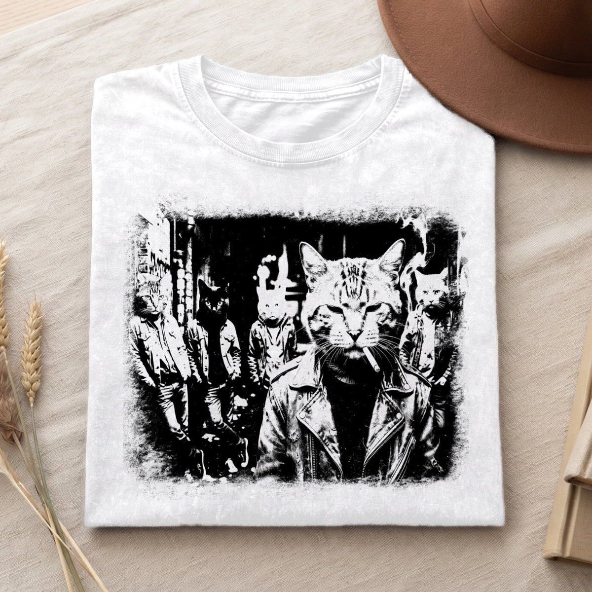 Funny Gangster Cat Shirt, Meme Cats Graphic Tee