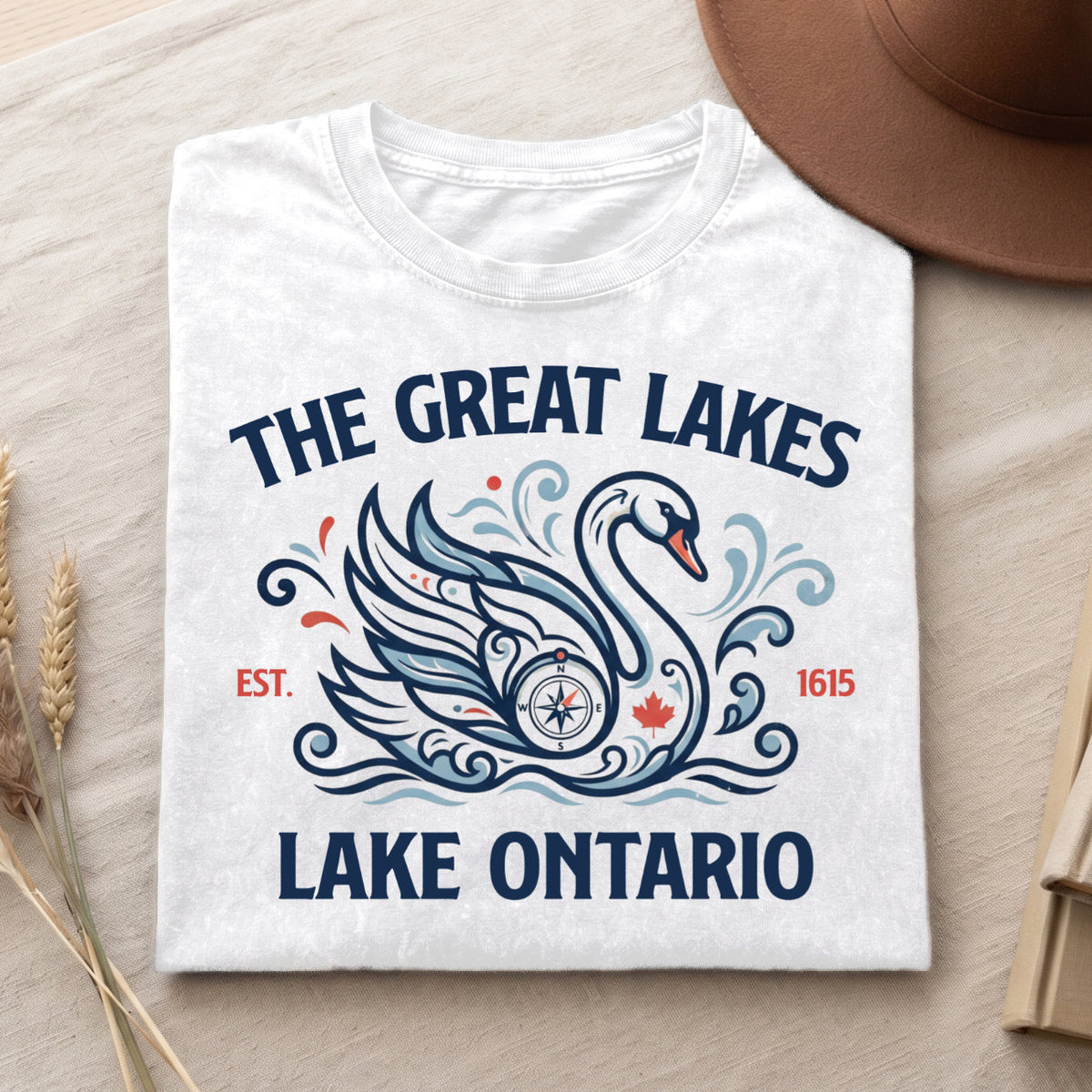 Lake Ontario Unisex Cotton T-shirt- Lake Of Shining of Waters Tee PB100926-7