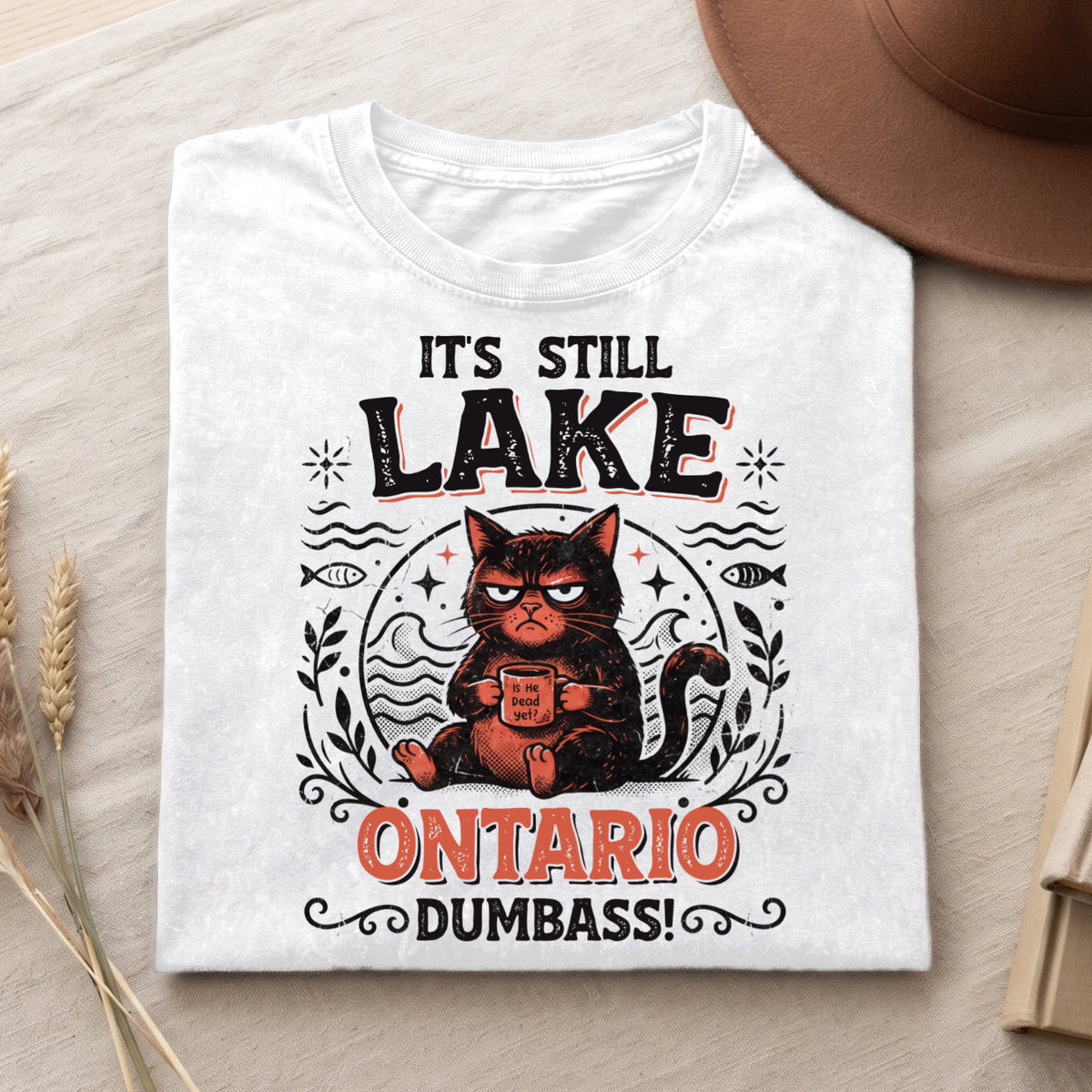 Its Still Lake On Ontario Unisex Cotton T-shirt- Lake Of Shining of Waters Tee PB100926-8