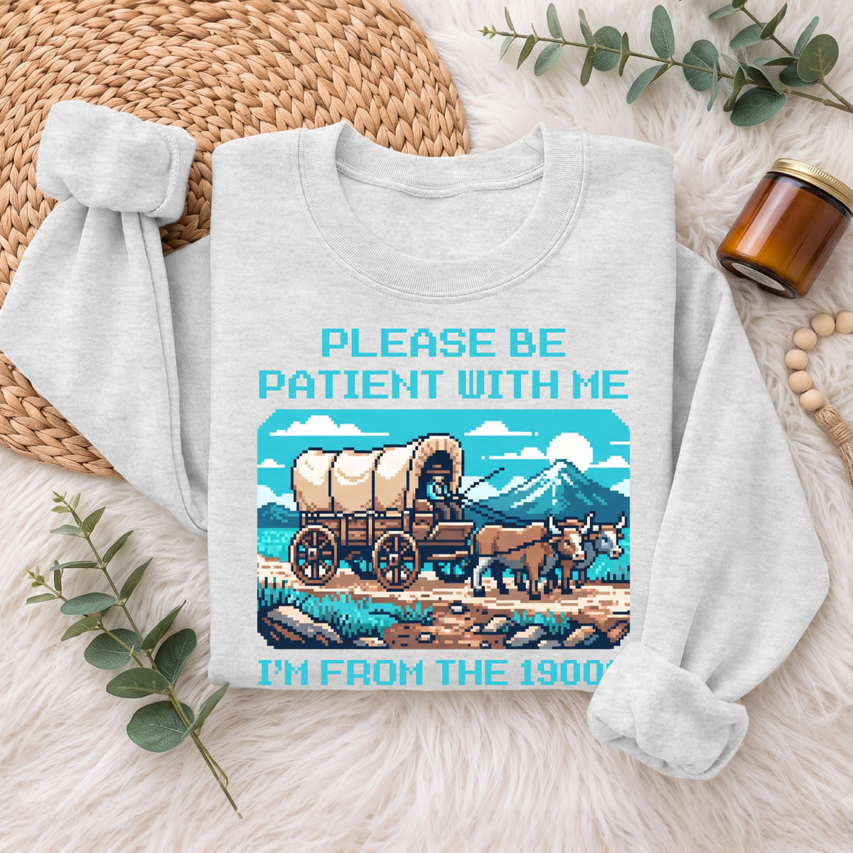 Please Be Patient With Me 1900s Sweatshirt, Pixel Vintage Shirt